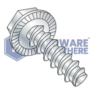 1/4-10 X 1/2 Thread Forming Screws / Unslotted / Hex Washer Head / Steel / Zinc / Plastite (Blunt Tip) Alternate 48-2 FUL163378750563