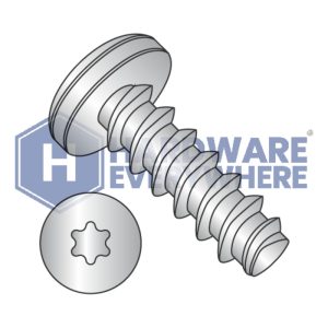 1/4-10 X 2 Thread Forming Screws / Torx / Pan Head / 18-8 Stainless / Plain / Plastite (Blunt Tip) Alternate 48-2