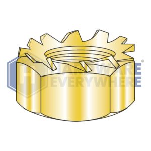 1/4-20 K LOCK NUTS / Steel / Yellow Zinc