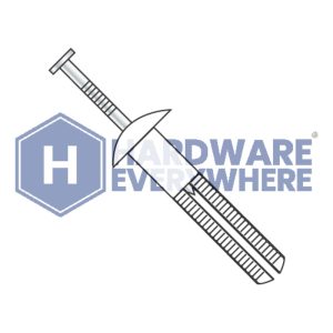 1/4 x 1 HAMMER-DRIVE ANCHOR / Steel Nail / Mushroom / Nylon / Natural White