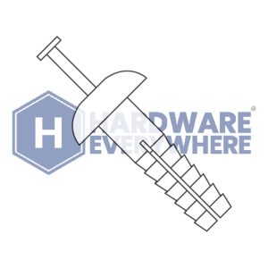 1/4 x 1 PLASTIC DRIVE-PIN ANCHORS / Mushroom / Nylon FUL163378753529