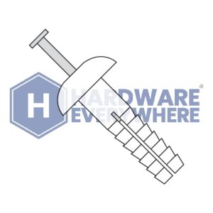 1/4 x 3/4 PLASTIC DRIVE-PIN ANCHORS / Mushroom / Nylon FUL163378753522