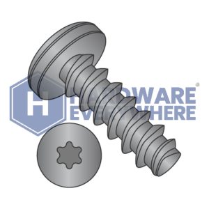 10-14 X 1/2 Thread Forming Screws / Torx / Pan Head / Steel / Black Oxide / Plastite (Blunt Tip) Alternate 48-2