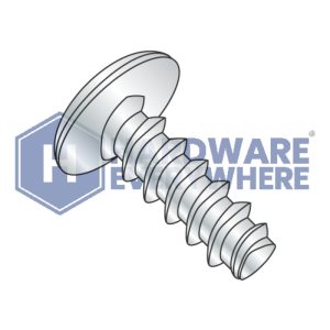 10-14 X 1 Thread Forming Screws / Phillips / Truss Head / Steel / Zinc / Plastite (Blunt Tip) Alternate 48-2