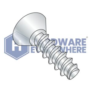 10-14 x 3/8 THREAD FORMING SCREWS / Phillips / Flat Head Undercut / Steel / Zinc