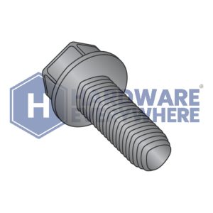 10-32 X 1/2 Thread Forming Screws / Unslotted / Hex Washer Head / Steel / Black Oxide / Taptite Alternate