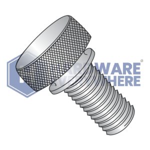 10-32 x 7/16 KNURLED THUMB SCREWS / 18-8 Stainless Steel / Plain FUL163378749040