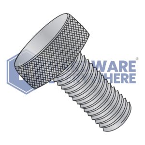 10-32 x 7/16 KNURLED THUMB SCREWS / Aluminum / Plain