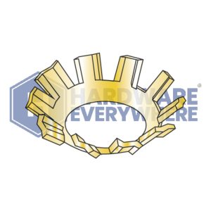 #10 EXTERNAL TOOTH LOCK WASHERS / Countersunk / Steel / Zinc Yellow