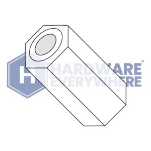 .115 x 3/8 HEX SPACER / Nylon / Natural White