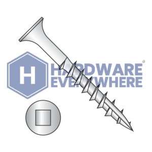 12 X 1 1/2 Deck Screws / Square / Bugle Head / 18-8 Stainless / Plain / Type 17