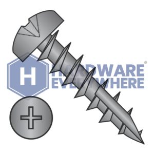 #12 X 3/4 Particle Board Screws / Phillips / Pan Head / Steel / Black Oxide / Type 17