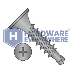 14 x 5 Self Drilling DRYWALL SCREWS / Phillips / Bugle Head / Steel / Black Phosphate