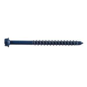 3/16 x 1-1/4 Aerosmith Blue-Coated Concrete Screws / Hex Slot / Steel / 1000 Hour Coating
