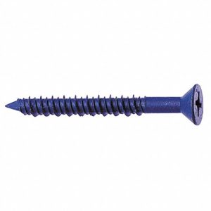 3/16 x 3-3/4 Aerosmith Blue-Coated Concrete Screws / Phillips Flat / Steel / 1000 Hour Coating