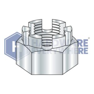 3/4-16 CASTLE NUTS / Steel / Zinc