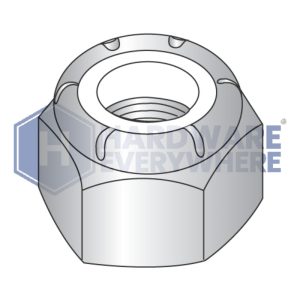 3/8-16 NYLON INSERT LOCK NUTS / 18-8 Stainless / Plain