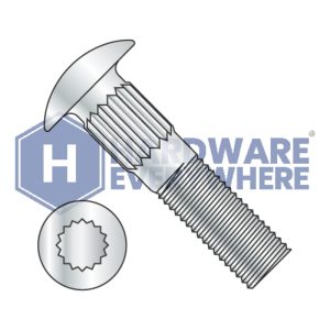 3/8-16 x 2 1/2 CARRIAGE BOLTS / Steel / Zinc FUL163378759853
