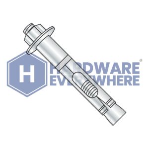 3/8 x 3 SLEEVE ANCHORS / Hex / Steel / Zinc