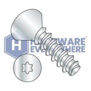 4-20 X 1/2 Thread Forming Screws / Torx / Flat Head / Steel / Zinc / Plastite (Blunt Tip) Alternate 48-2