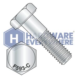 5/16-18 x 3 HEX CAP SCREWS / 18-8 Stainless Steel / Plain