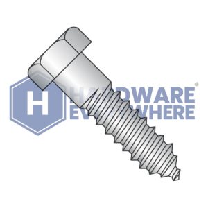 5/16 x 1 1/4 LAG SCREWS / Hex Head / 18-8 Stainless / Plain