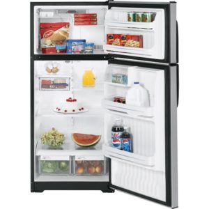 GE 16.6 Cu. Ft. CleanSteel Top-Freezer Refrigerator|GTL17JBSBS