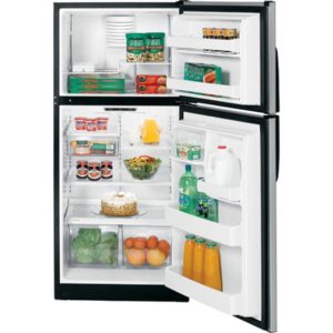 GE 18.0 Cu. Ft. CleanSteel Top-Freezer Refrigerator|GTL18JBPBS