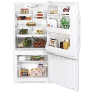 GE 18.1 Cu. Ft. Bottom-Freezer Door Refrigerator|GBS18HBMWW
