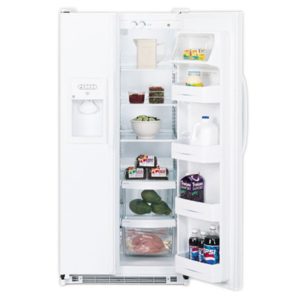 GE 19.9 Cu. Ft. Side-By-Side Refrigerator with Dispenser|GSS20IEMWW