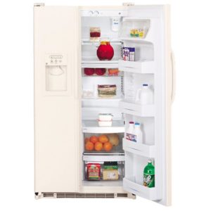 GE 21.8 Cu. Ft. Side-By-Side Refrigerator with Dispenser|GSS22KGMCC