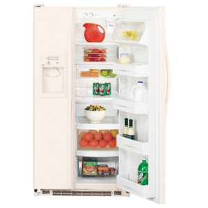 GE 21.8 Cu. Ft. Side-By-Side Refrigerator with Dispenser|GSS22WGMCC