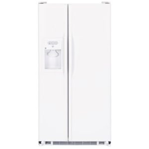 GE 21.8 Cu. Ft. Side-By-Side Refrigerator with Dispenser|GSS22WGMWW