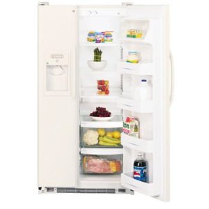 GE 21.9 Cu. Ft. Capacity Side-By-Side Refrigerator with Dispenser|GSS22JEPCC