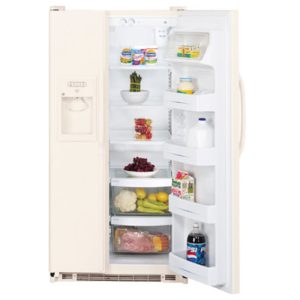 GE 21.9 Cu. Ft. Capacity Side-By-Side Refrigerator with Dispenser|GSS22JFPCC