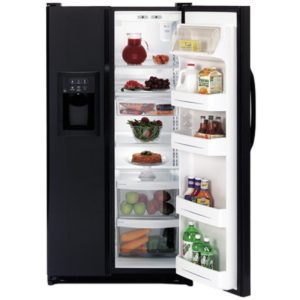 GE 21.9 Cu. Ft. Capacity Side-By-Side Refrigerator with Dispenser|GSS22KGPBB