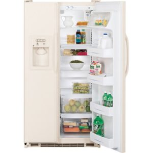 GE  22.0 Cu. Ft. Side-By-Side Refrigerator with Dispenser|GSH22UFRCC