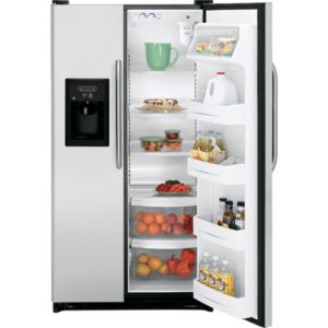 GE 22.0 Cu. Ft. Stainless Side-By-Side Refrigerator with Dispenser|GSH22JSRSS