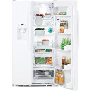 GE 22.6 Cu. Ft. Side-By-Side Refrigerator with Dispenser|GSS23LGTWW