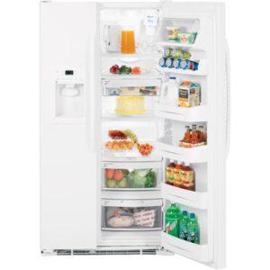 GE 23.1 Cu. Ft. Side-By-Side Refrigerator with Dispenser|GSS23QGTWW