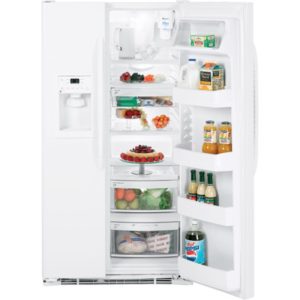 GE 23.1 Cu. Ft. Side-By-Side Refrigerator with Dispenser|GSS23WGTWW