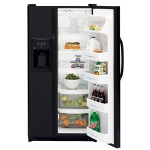 GE 24.9 Cu. Ft. Capacity Side-By-Side Refrigerator with Dispenser|GSS25JERBB
