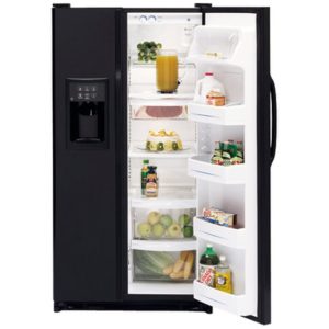 GE 24.9 Cu. Ft. ENERGY STAR Side-By-Side Refrigerator with Dispenser|GSH25KGMBB