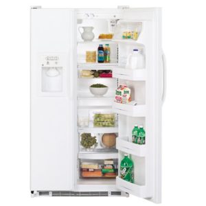 GE 24.9 Cu. Ft. Side-By-Side Refrigerator with Dispenser|GSS25UFMBB