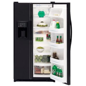 GE 24.9 Cu. Ft. Side-By-Side Refrigerator with Dispenser|GSS25WGMBB
