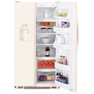GE 24.9 Cu. Ft. Side-By-Side Refrigerator with Dispenser|GSS25WGMCC