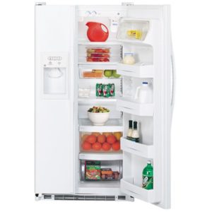 GE 24.9 Cu. Ft. Side-By-Side Refrigerator with Dispenser|GSS25WGMWW