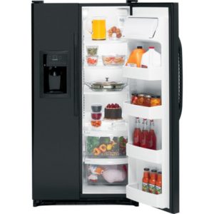 GE 25.0 Cu. Ft. Capacity Side-By-Side Refrigerator|GSS25GFXBB