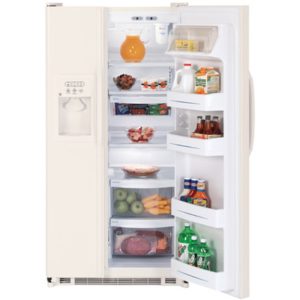 GE 25.0 Cu. Ft. Capacity Side-By-Side Refrigerator with Dispenser|GSH25VGRCC