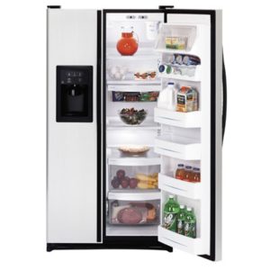 GE 25.0 Cu. Ft. Capacity Side-By-Side Refrigerator with Dispenser|GSL25WGPBS